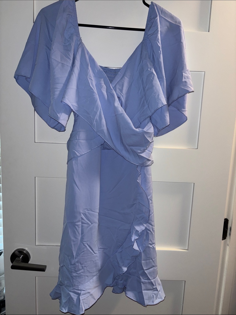 Women's Lilac Ruffle Wrap Dress
